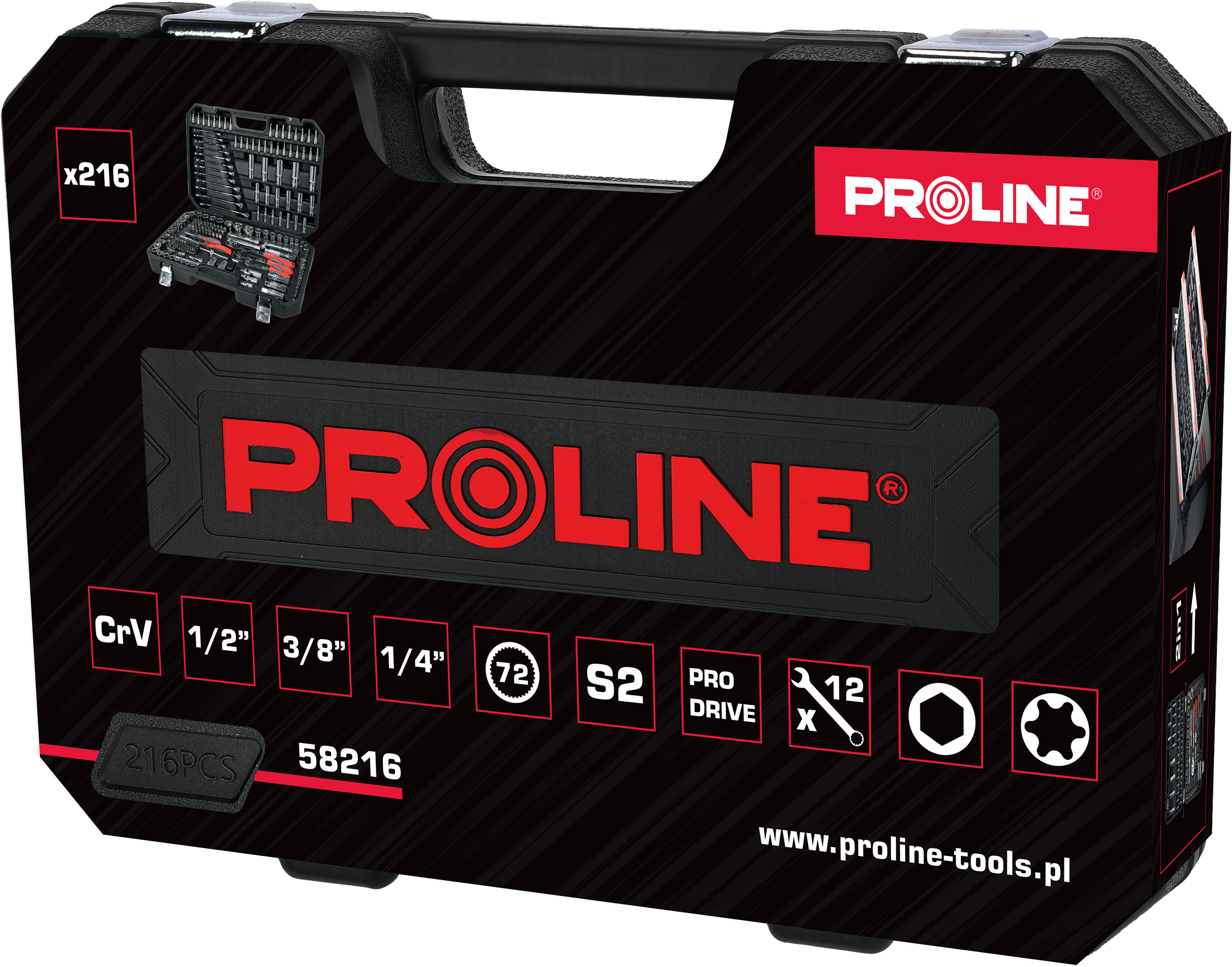 Zestaw kluczy nasadowych 1/2