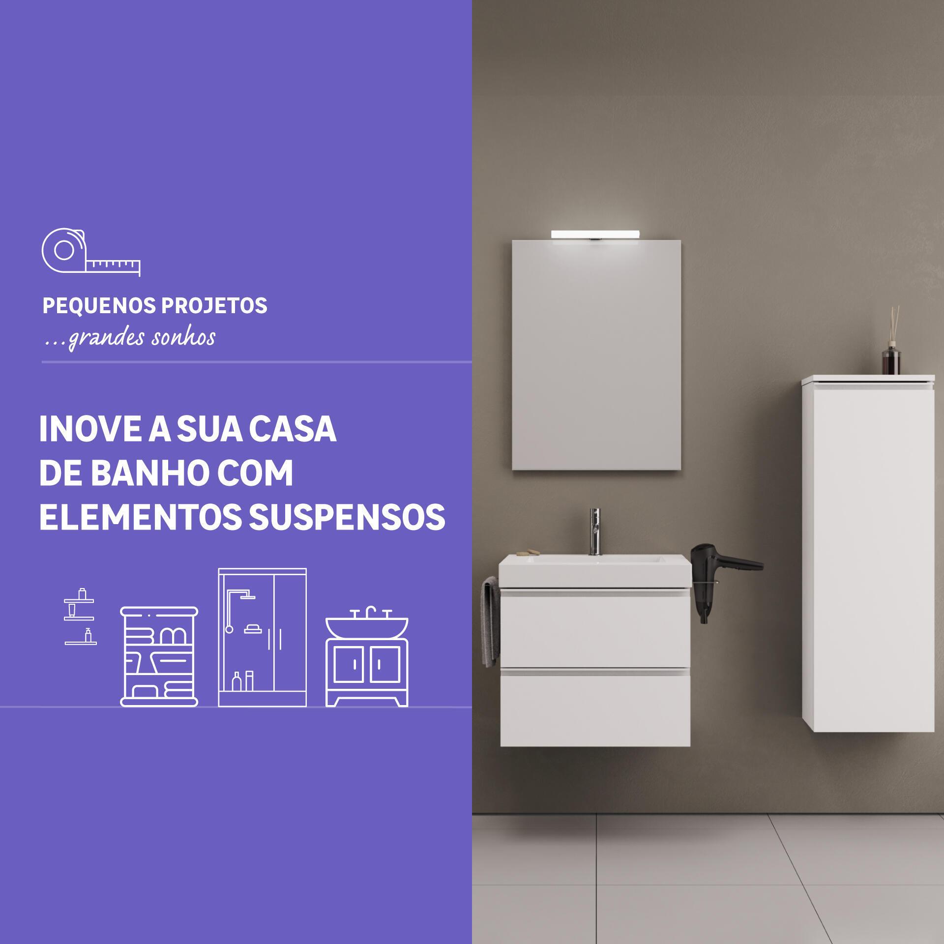 pequeno projeto inove a sua casa de banho com elementos suspensos 