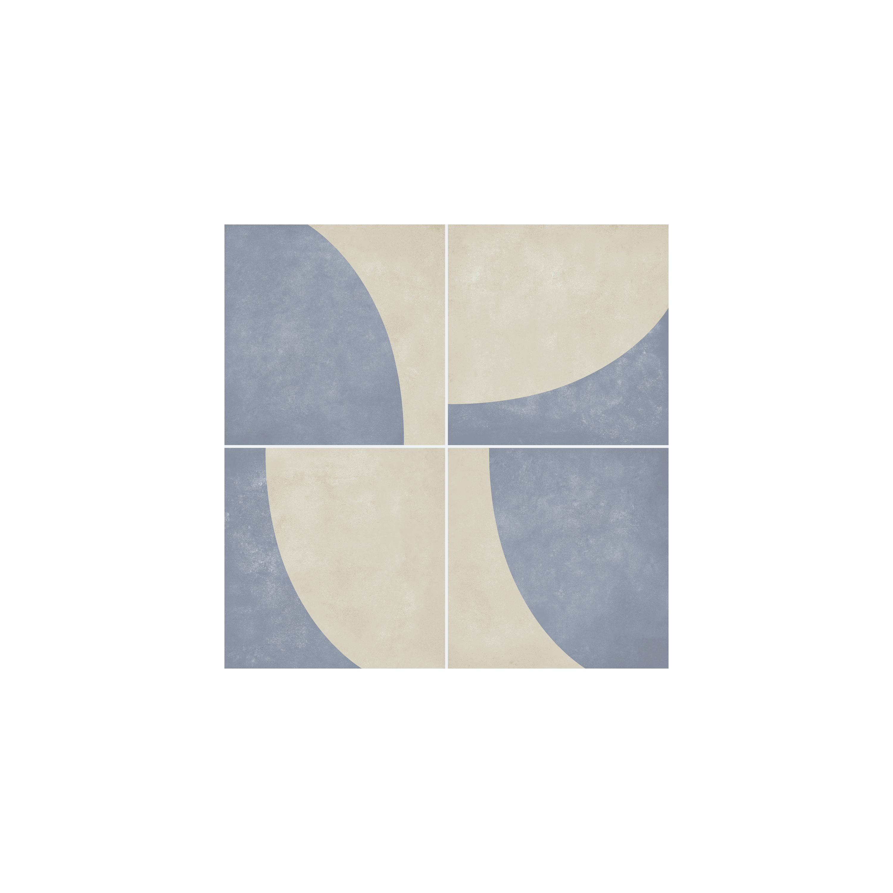 Carrelage sol/mur intérieur effet patchwork bleu fonce Easy l.45xL.45cm ARTENS - 5
