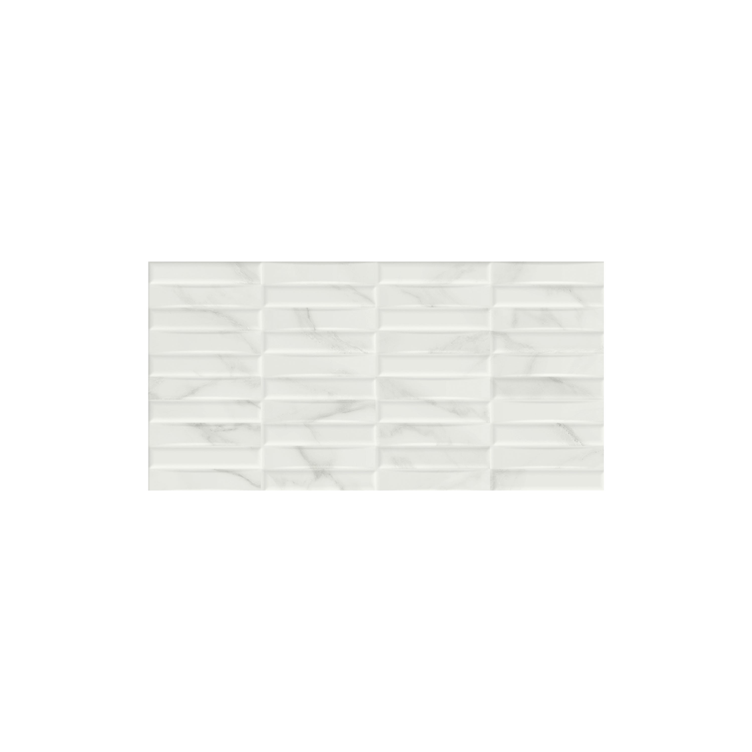Bruillo Azulejo cerámico Olvera efecto mármol blanco brillo deco 30x60 cm ...