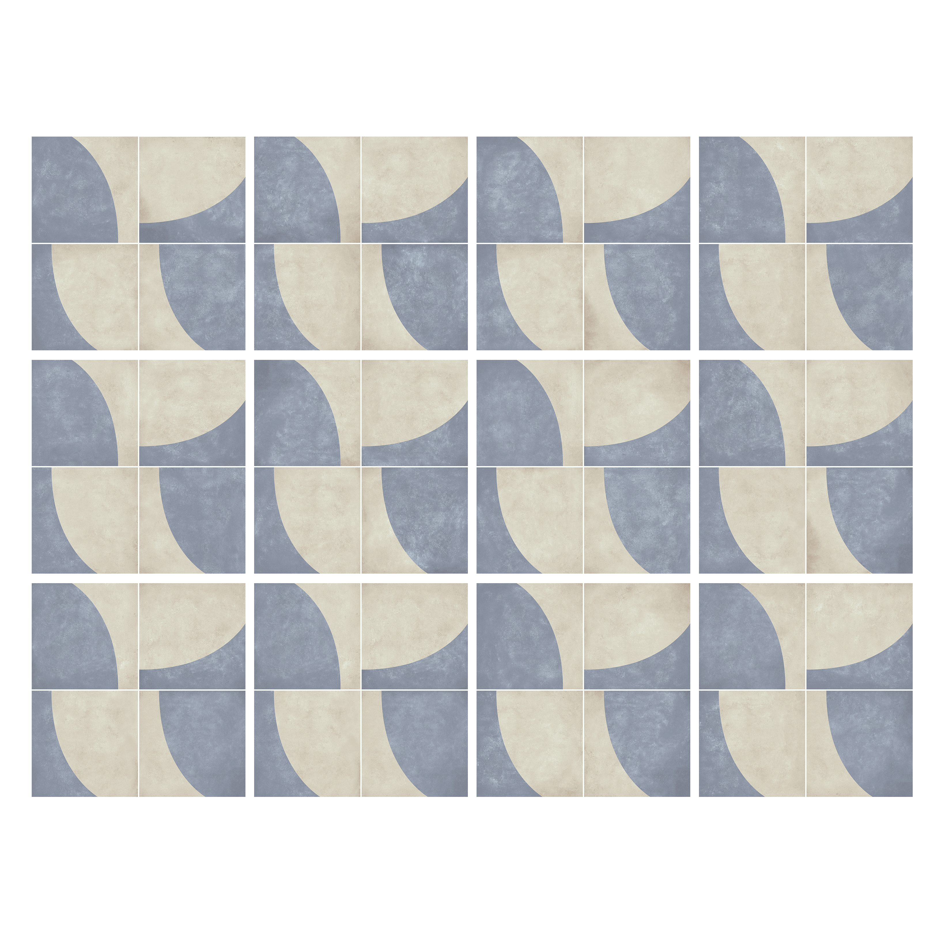 Carrelage sol/mur intérieur effet patchwork bleu fonce Easy l.45xL.45cm ARTENS - 7