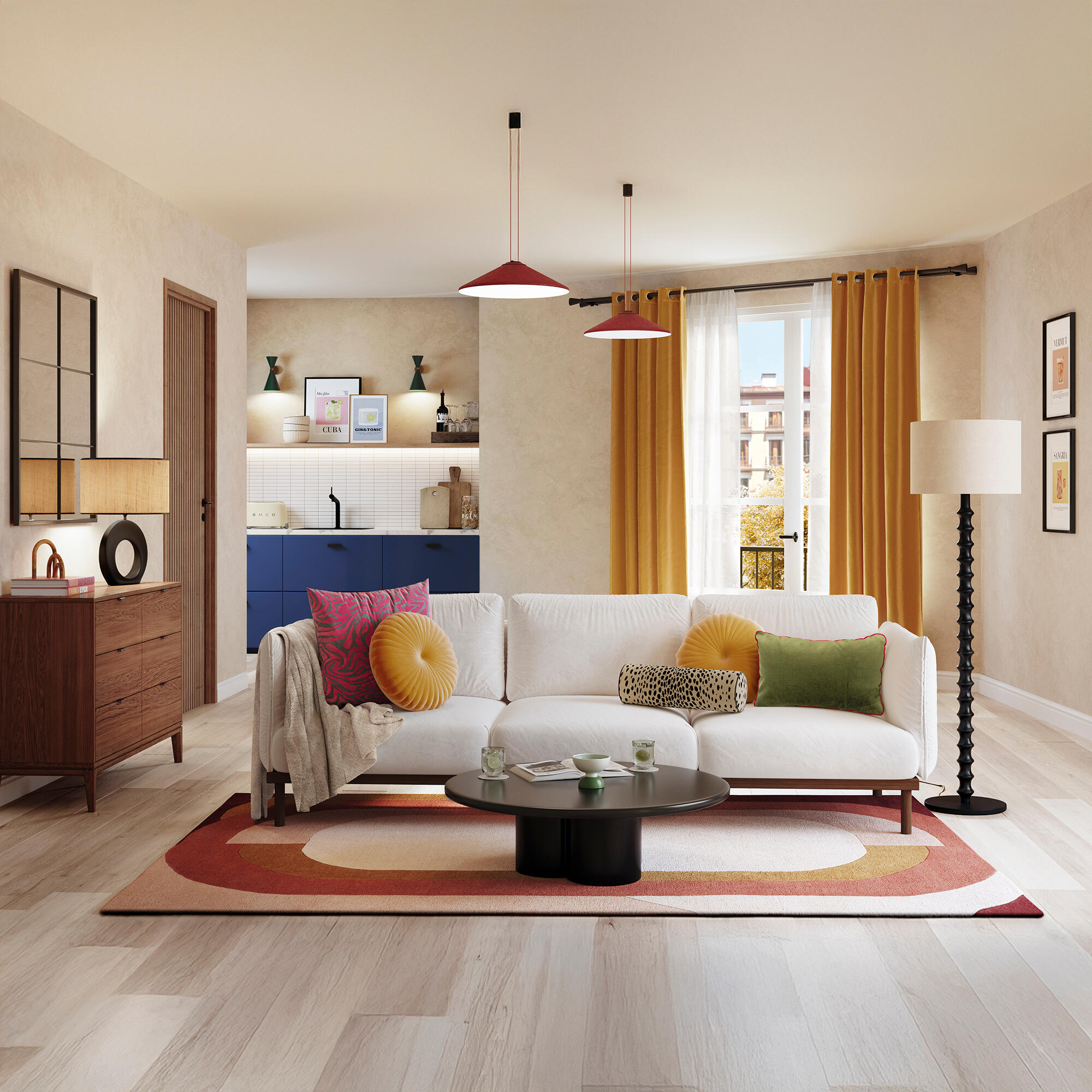 Manta franela New Kieran rectangular INSPIRE poliéster liso beige de 130x170 cm - 8