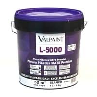 PINTURA PLASTICA BLANCA MATE 4L L5000 - 1
