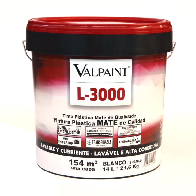PINTURA PLASTICA BLANCA MATE 14L L3000