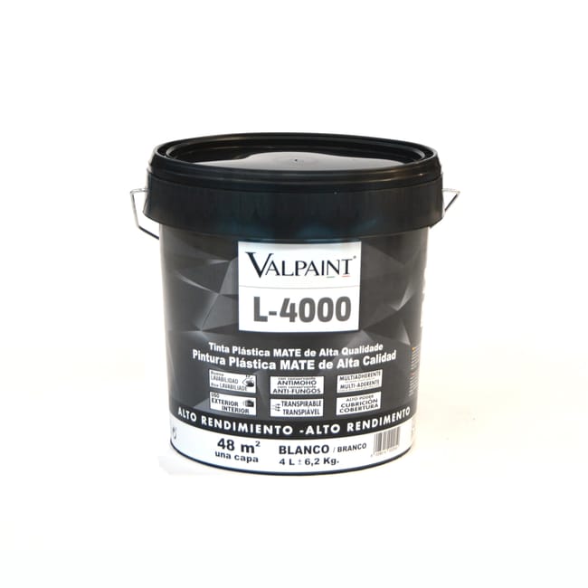 PINTURA PLASTICA BLANCA MATE 4L L4000 - 1