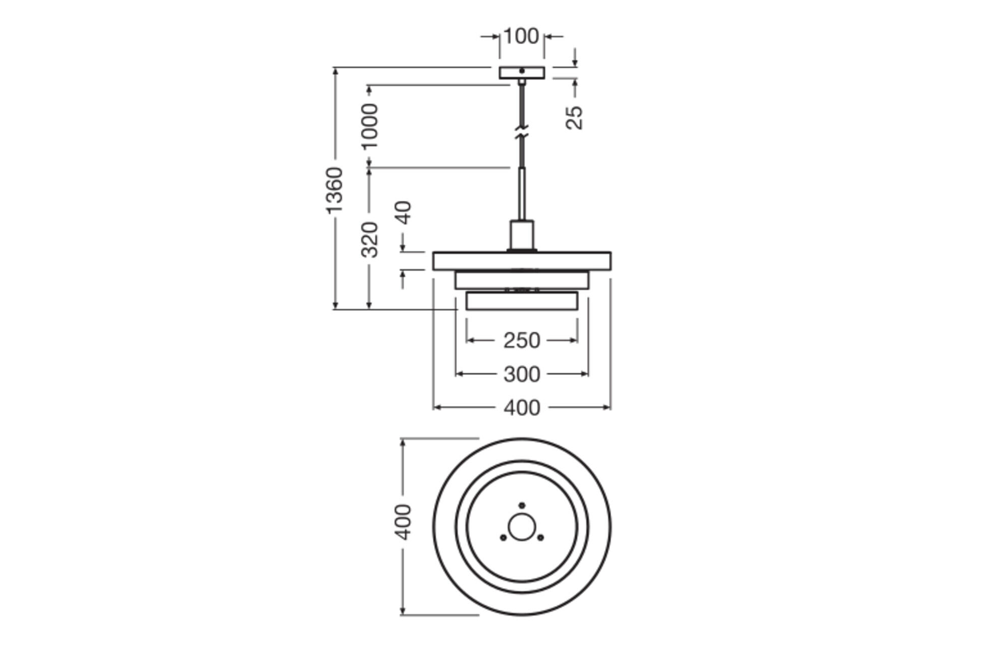 Lámpara de techo colgante de acero verde 1 luz E27 Layers 40 cm - 4