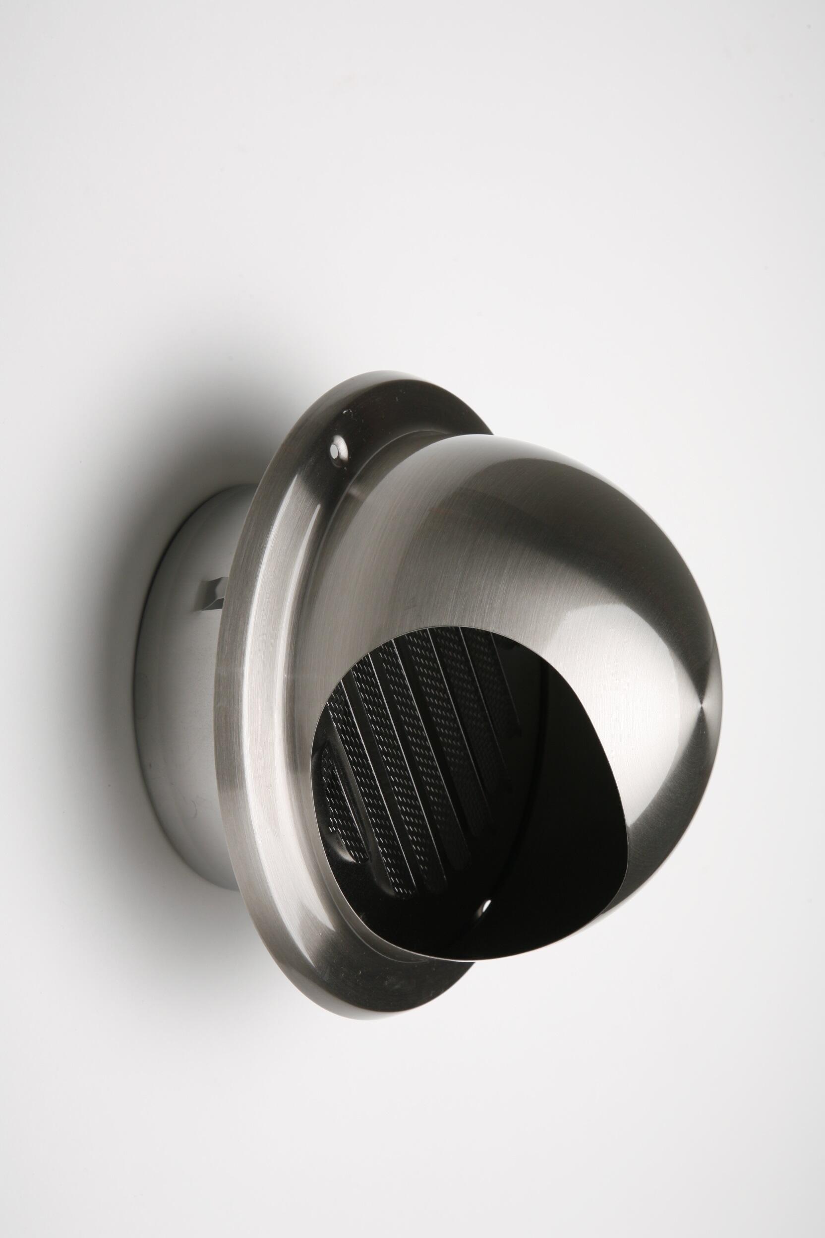Grelha de ventilação inox com mosqueteira 12 cm - 3