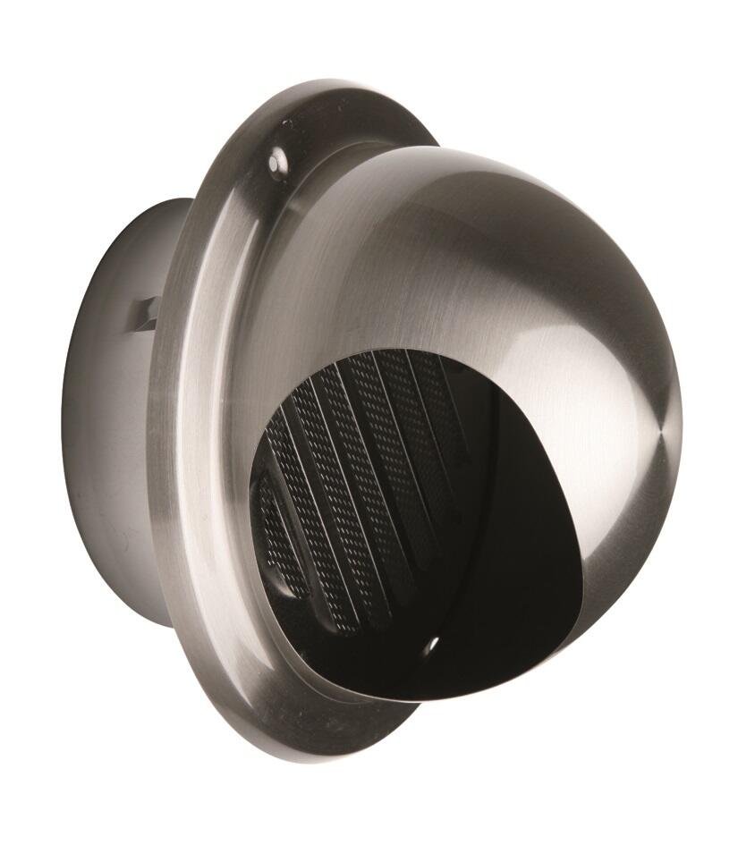 Grelha de ventilação inox com mosqueteira 12 cm - 2