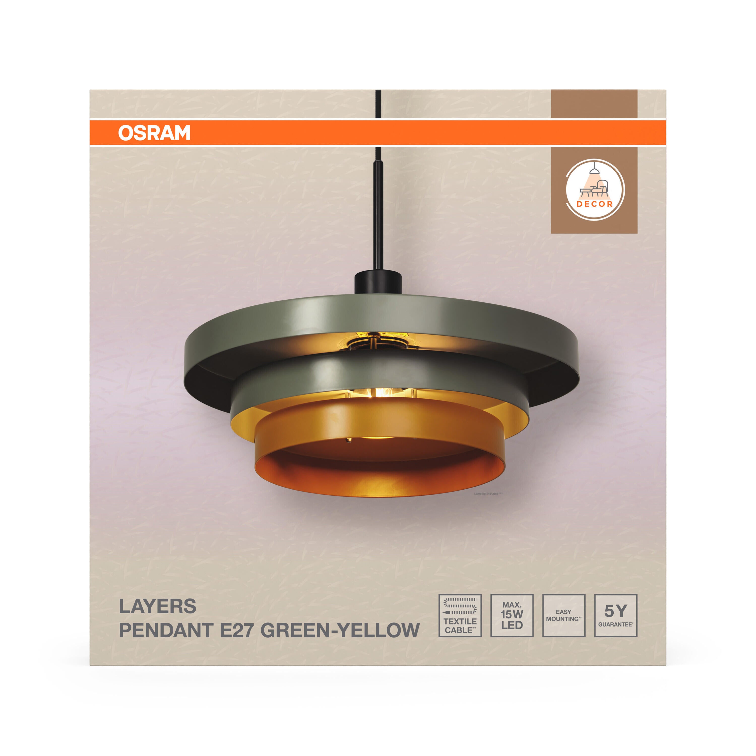 Lámpara de techo colgante de acero verde 1 luz E27 Layers 40 cm - 5