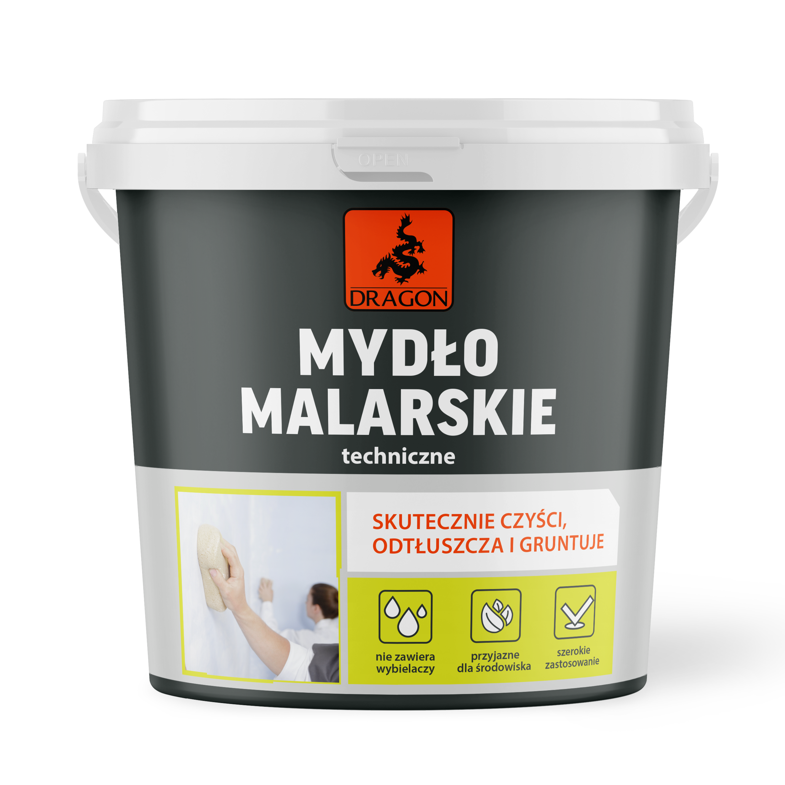 Mydło malarskie 40 % 0.8 kg szare DRAGON