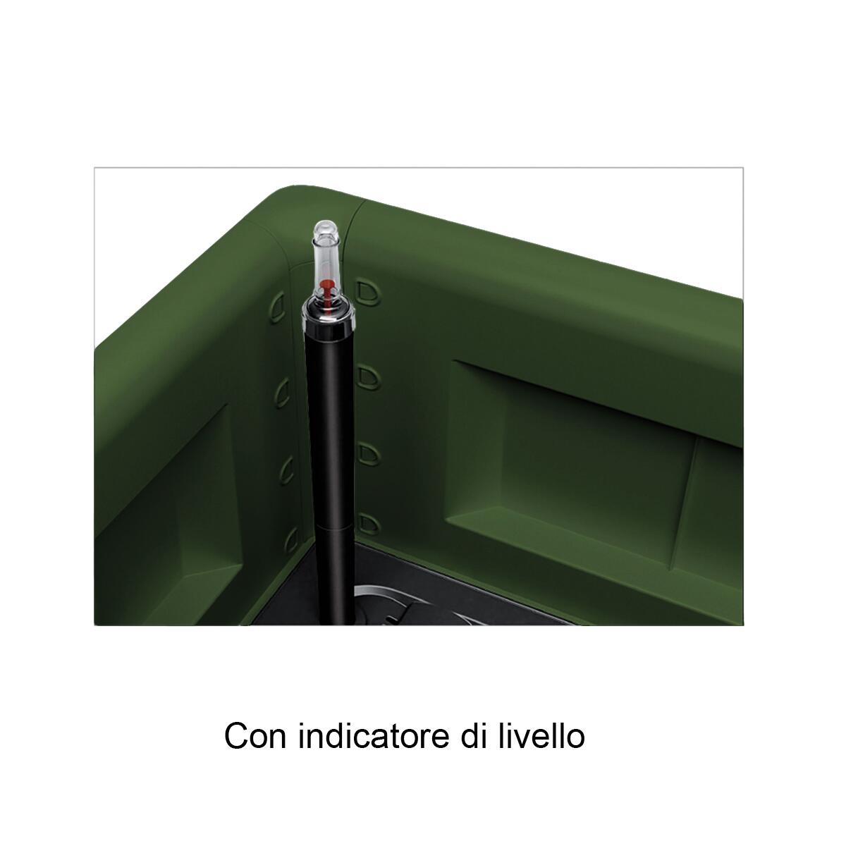 Vaso autoirrigante STEFANPLAST in polipropilene verde H 33 x L 100 x P 43 cm - 3