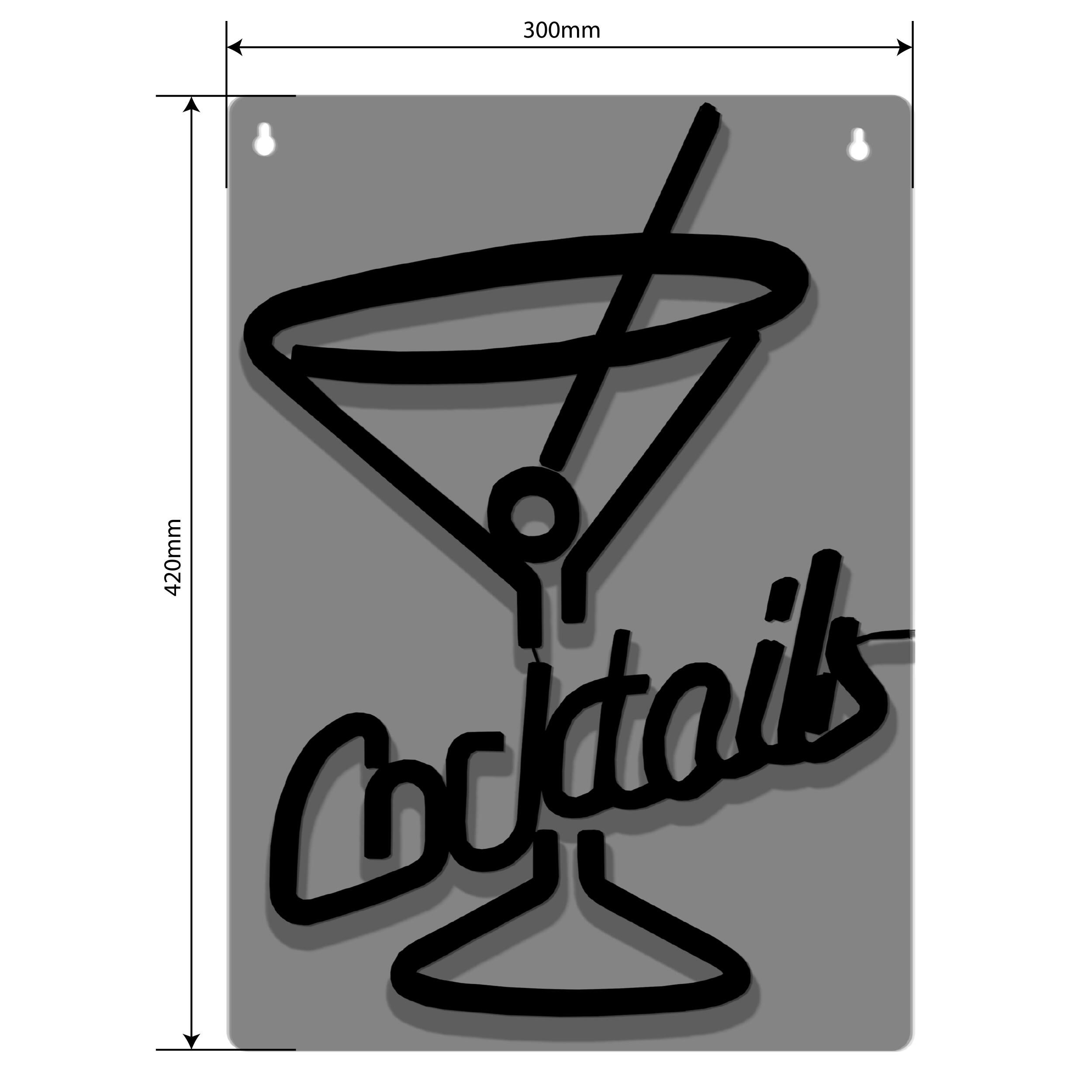 Kinkiet Neon Coctails USB mix na baterie Goldlux - 3