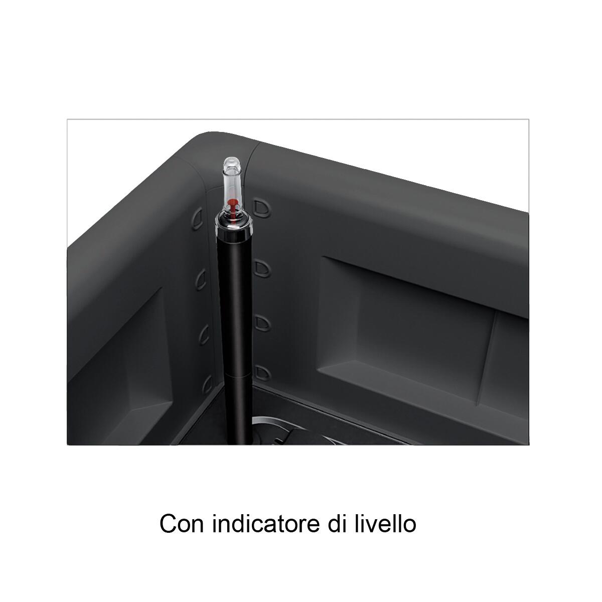 Fioriera con grigliato Deluxe STEFANPLAST in polipropilene antracite H 142 x L 100 x P 43 cm - 6