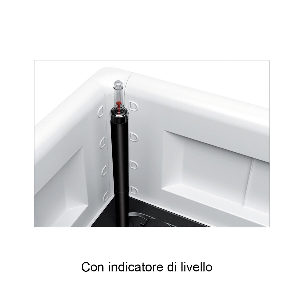 Fioriera con grigliato Deluxe STEFANPLAST in polipropilene bianco H 142 x L 43 x P 43 cm - 11