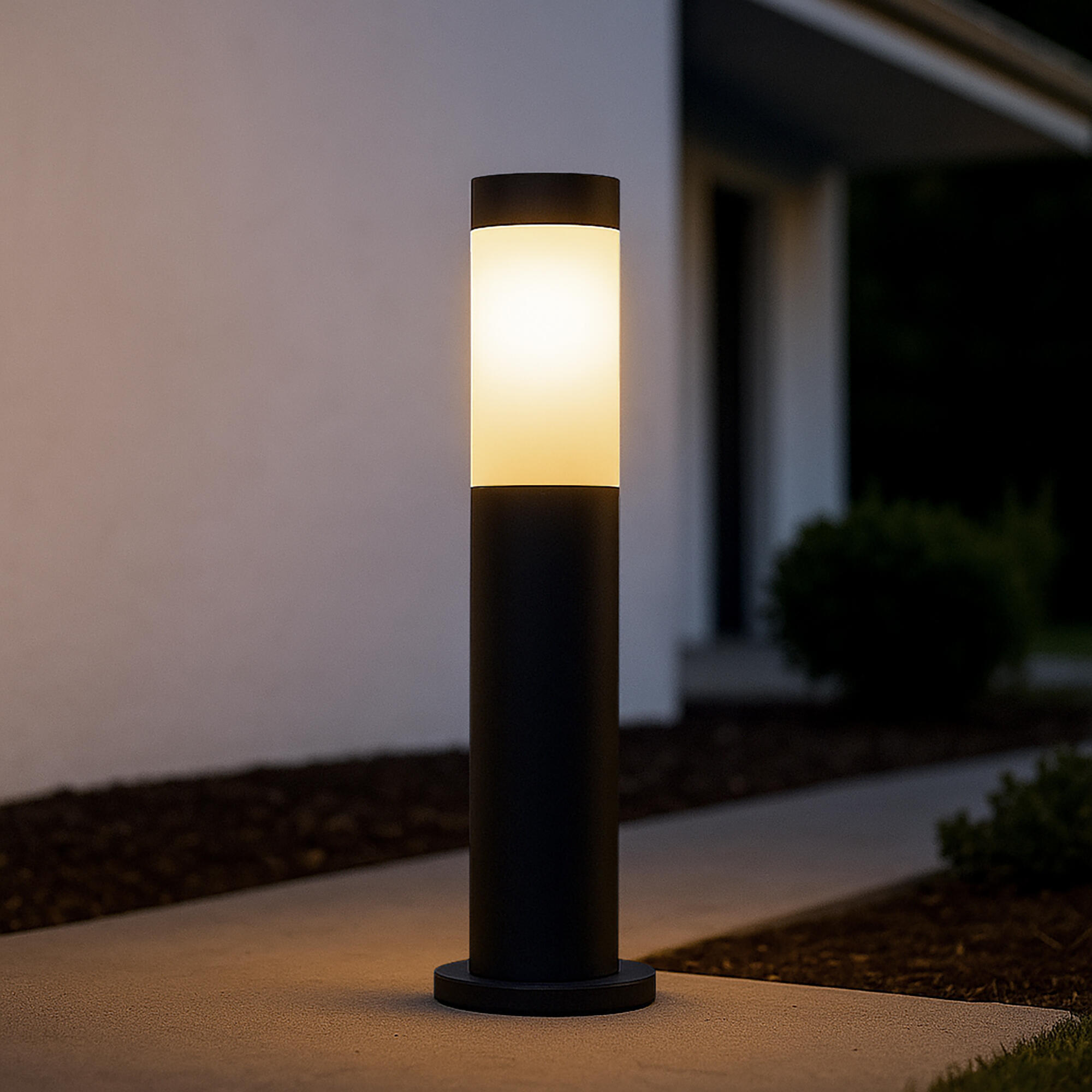 Baliza de jardín exterior E27 Utrecht Philips 45 cm antracita resistencia IP44 - 2