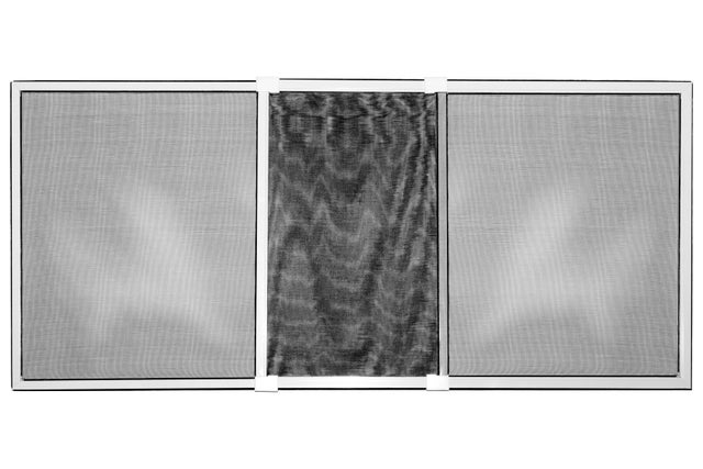 Tela de mosquitera extensible de aluminio blanco autoadhesiva de 75x100-193cm