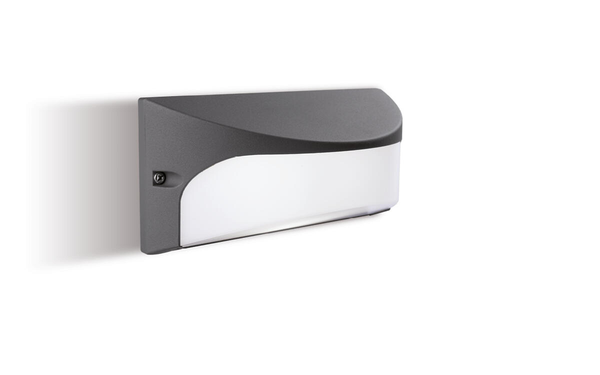 Applique LED moderno da esterno Dome grigio IP65, luce bianco naturale 1070 lumen, SOVIL - 5