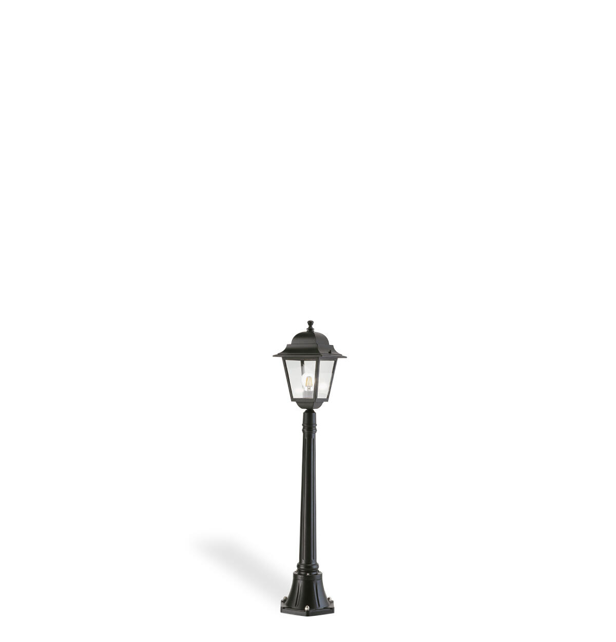 Lampione da giardino, Quadrata H 114 cm, nero, IP43 SOVIL - 3