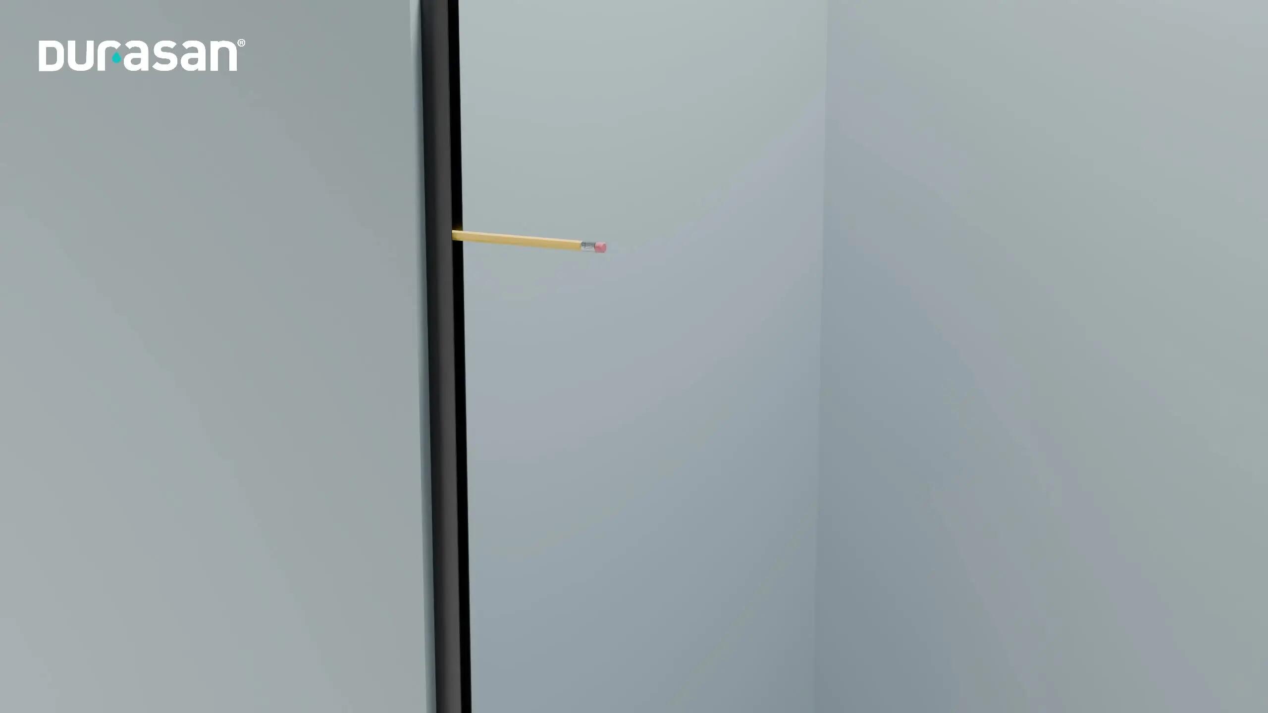 Drzwi prysznicowe przesuwne Titanium czarne 120x200 cm Durasan - 2