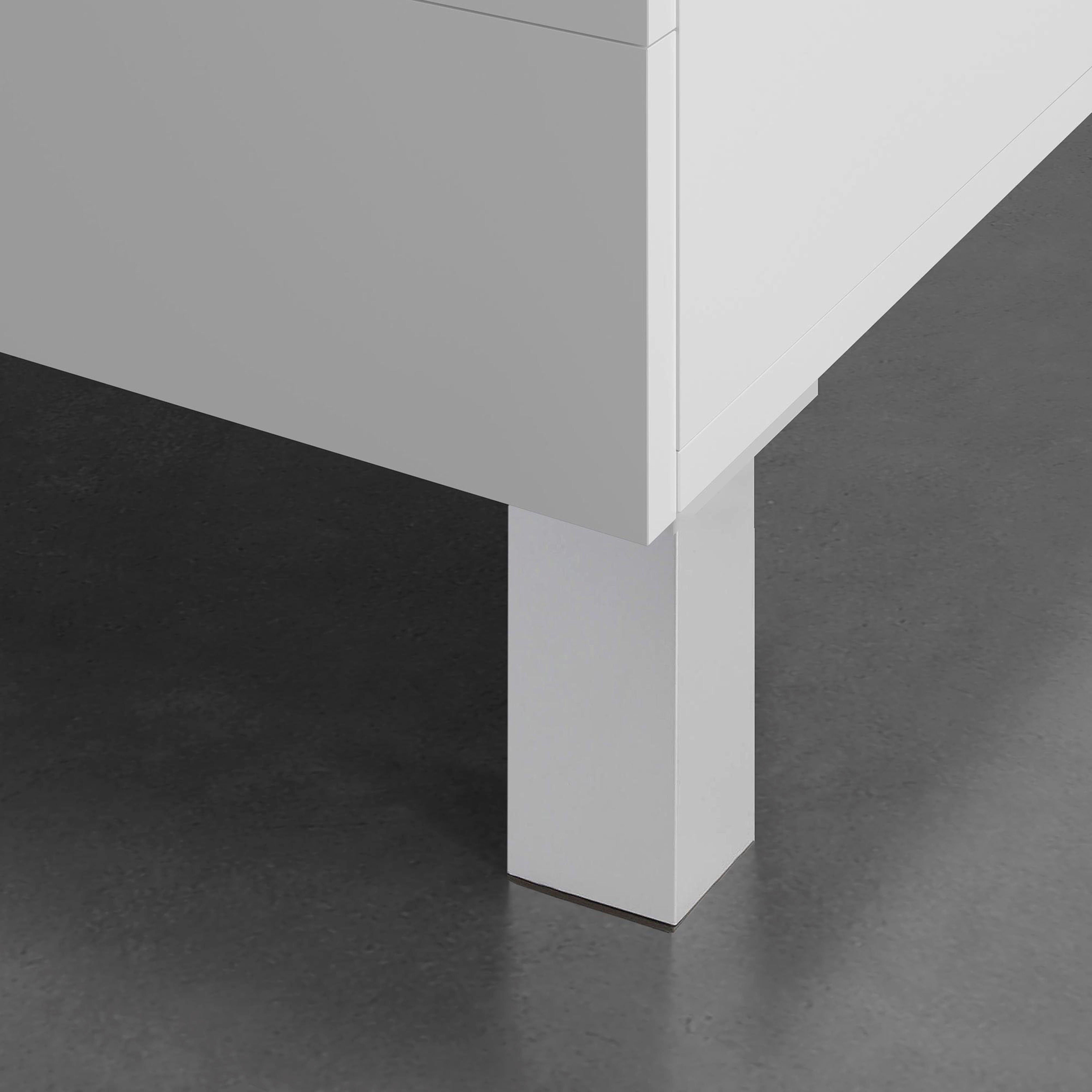 PATA MUEBLE EN PLASTICO ABS 40X40X100MM CROMO BRILLO - 2