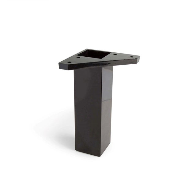 PATA MUEBLE EN PLASTICO ABS 40X40X150MM NEGRO