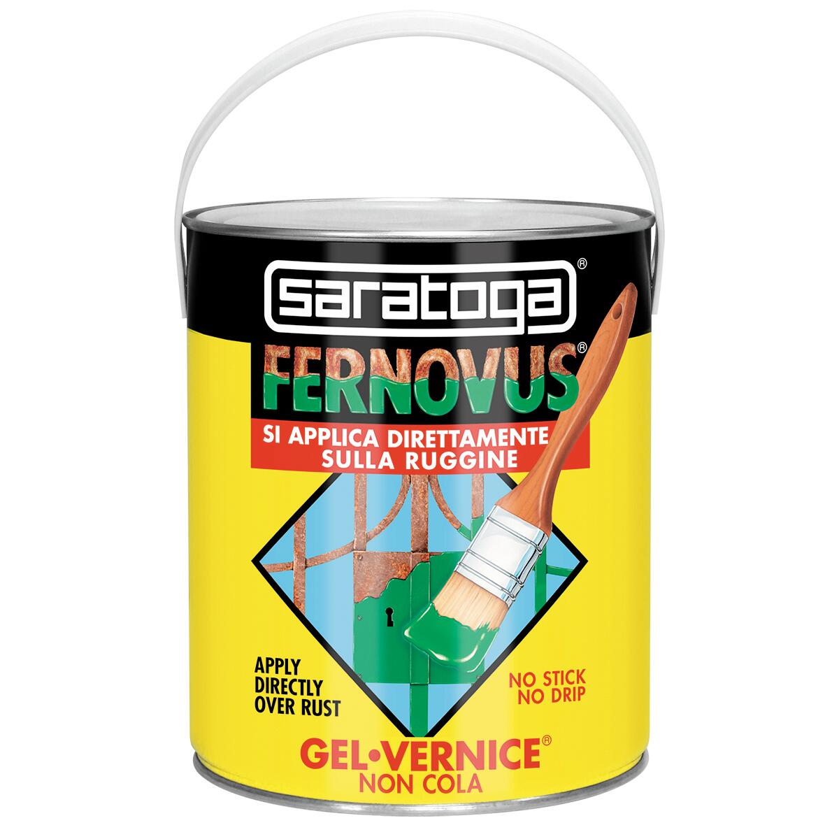 Vernice da esterno antiruggine per ferro SARATOGA Fernovus grigio forgia, metallizzato opaco, 2.5 l - 5
