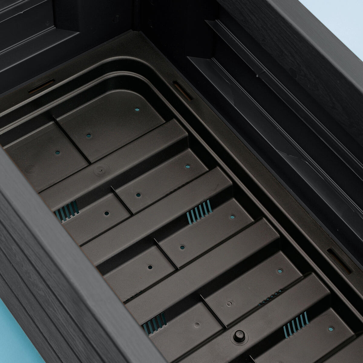 Fioriera Italia STEFANPLAST in polipropilene antracite H 35 x L 100 x P 43 cm - 4