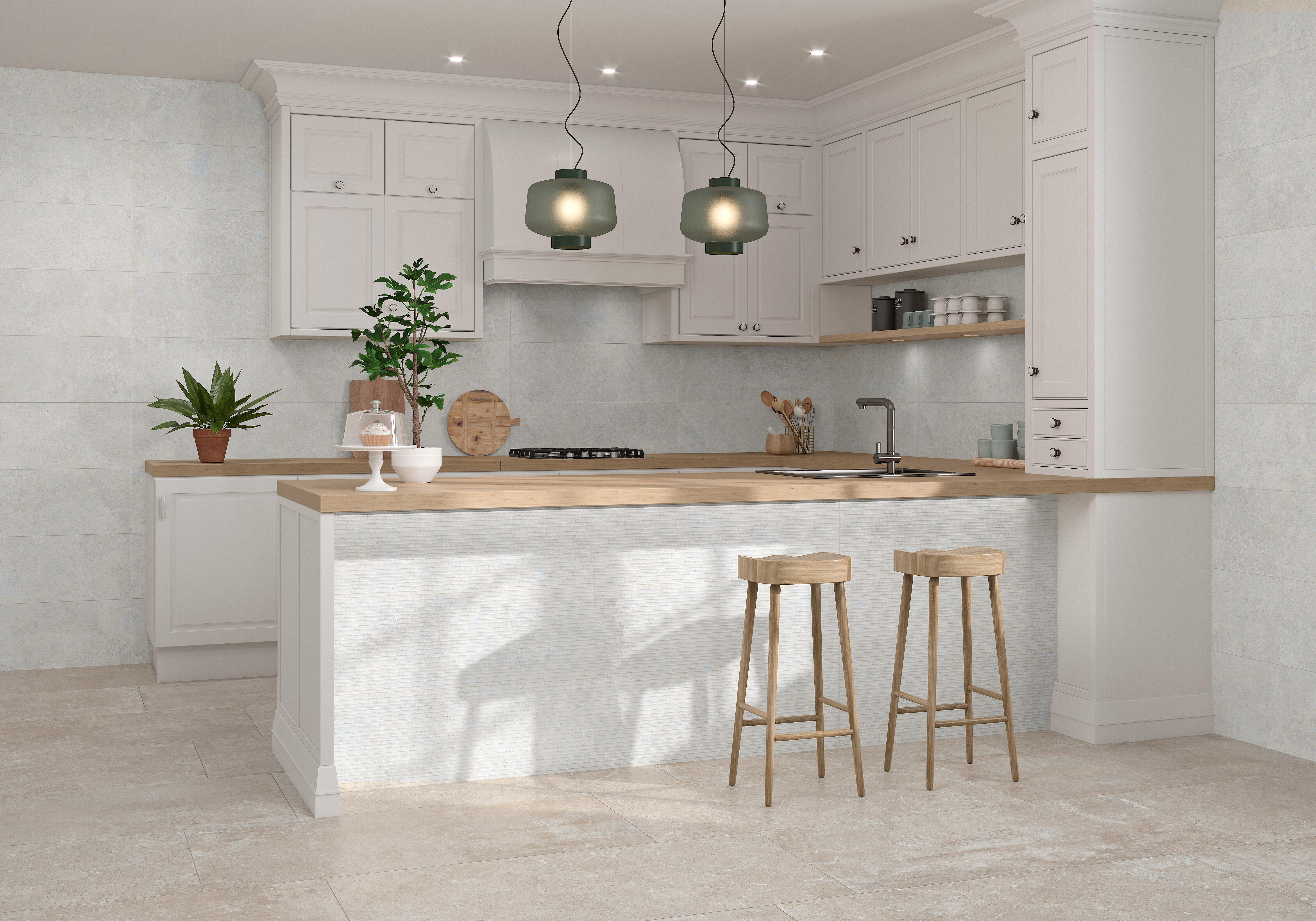 Carrelage mur intérieur effet béton blanc Loft l.30 x L.60 cm ARGENTA 1,44M2 - 2