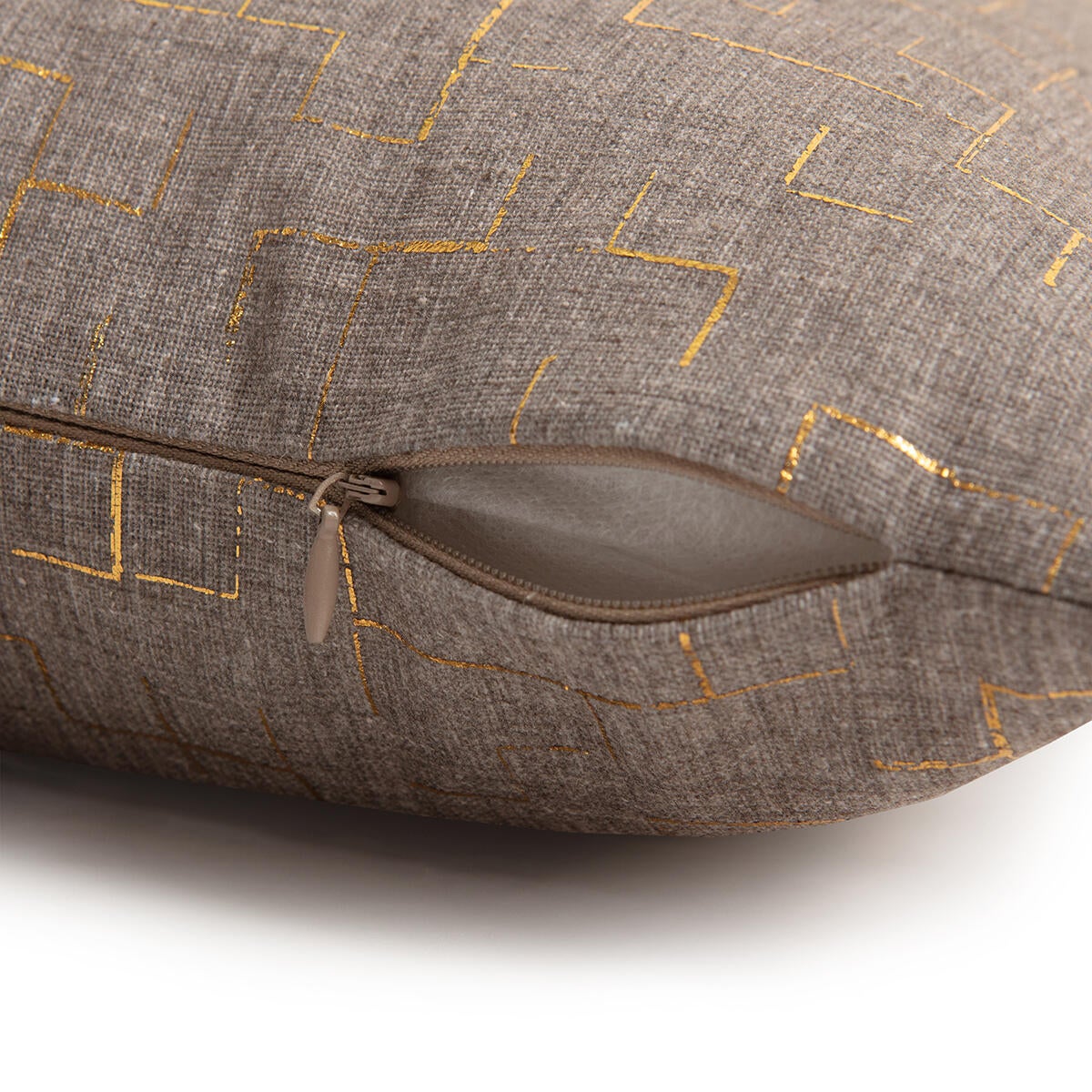 Almofada decorativa Danji 40x40 cm natural ouro - 2