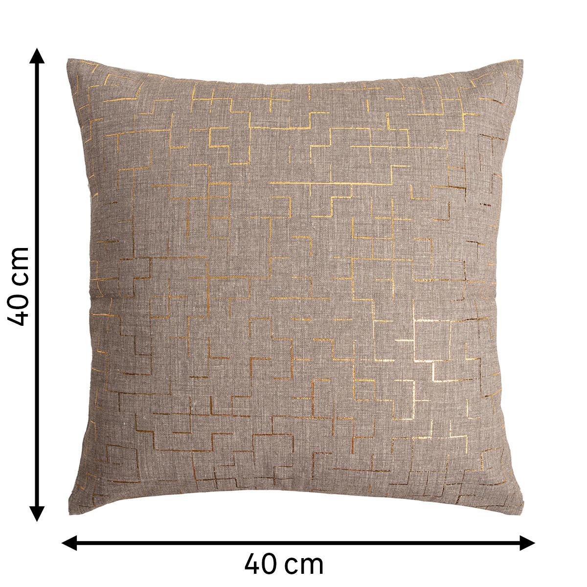 Almofada decorativa Danji 40x40 cm natural ouro - 5