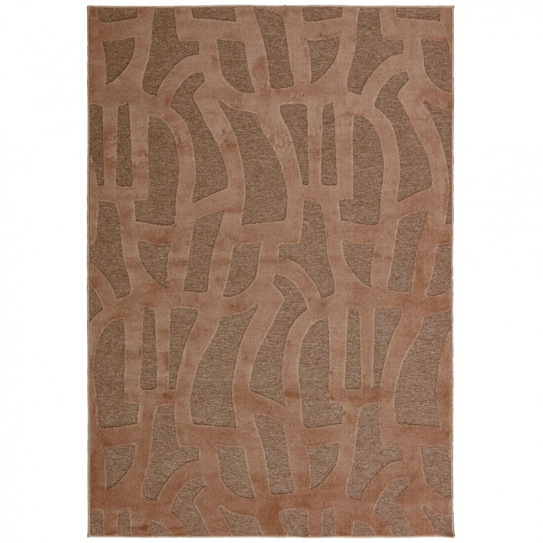 Alfombra poliéster malmo 003/111115 240x340cm pelo corto ma salgueiro geométrico marrón