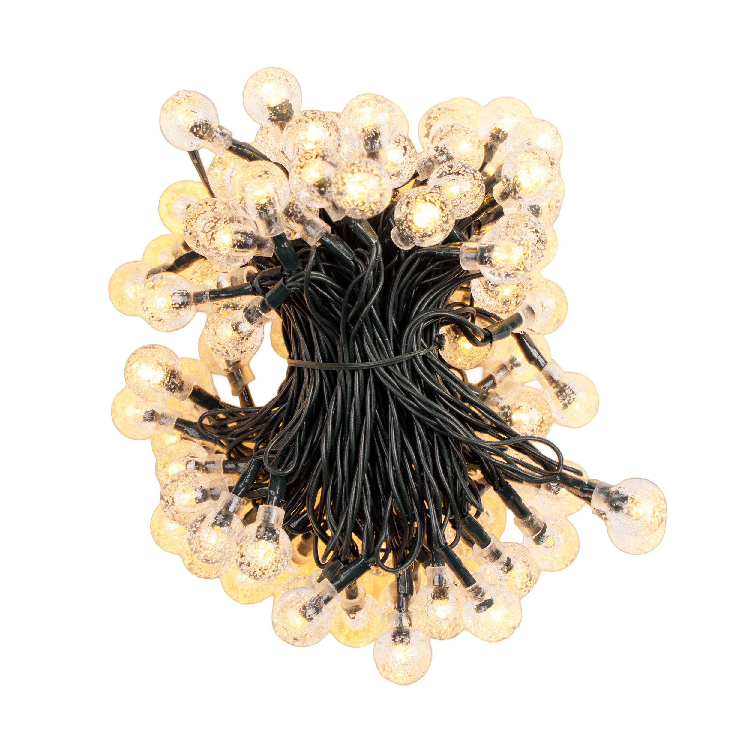 Lampki choinkowe zewnętrzne 100 LED efekt mrożonego szkła, ciepłe białe EUROHIT - 3