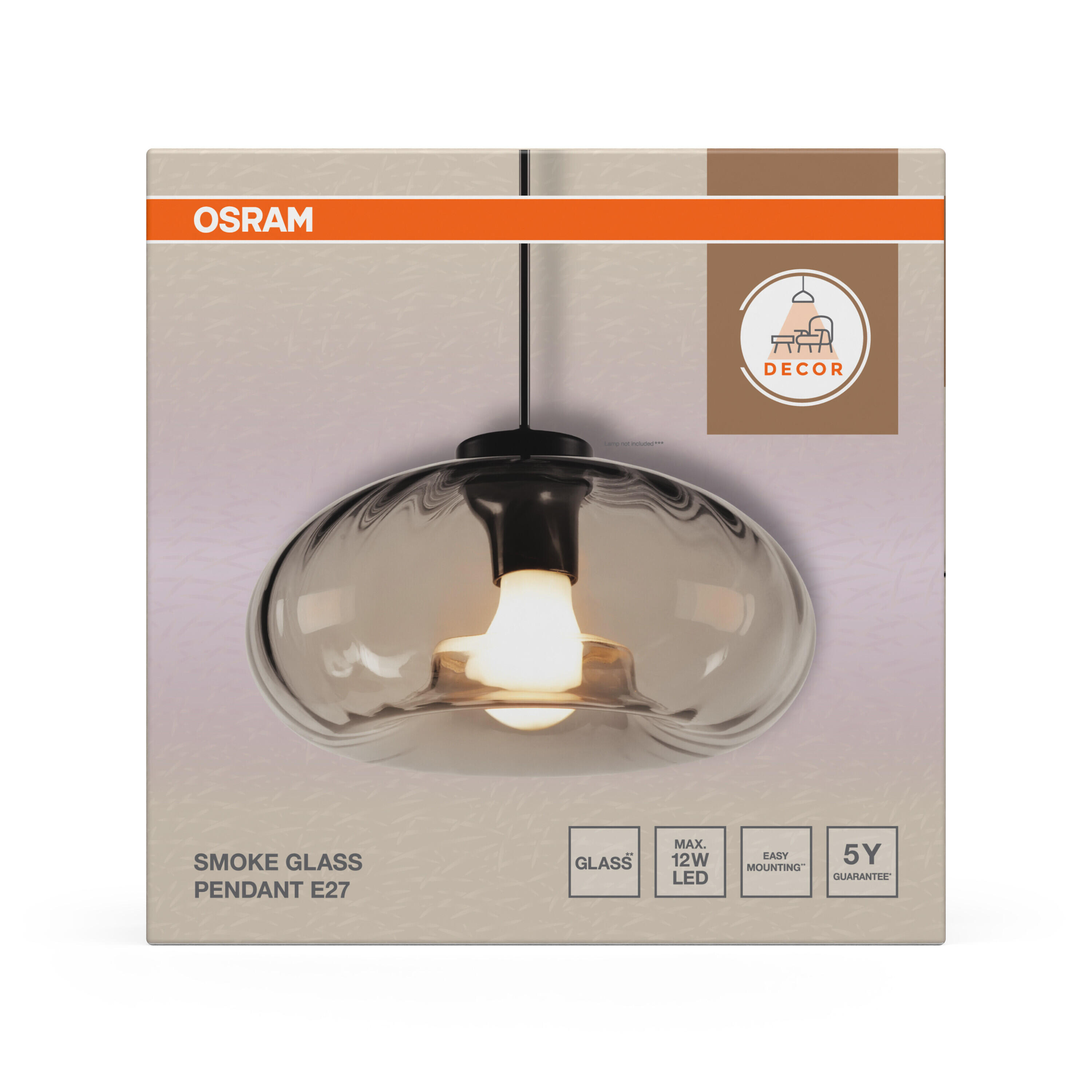 Lámpara de techo colgante de cristal negra 1 luz E27 Audrey 28 cm - 5