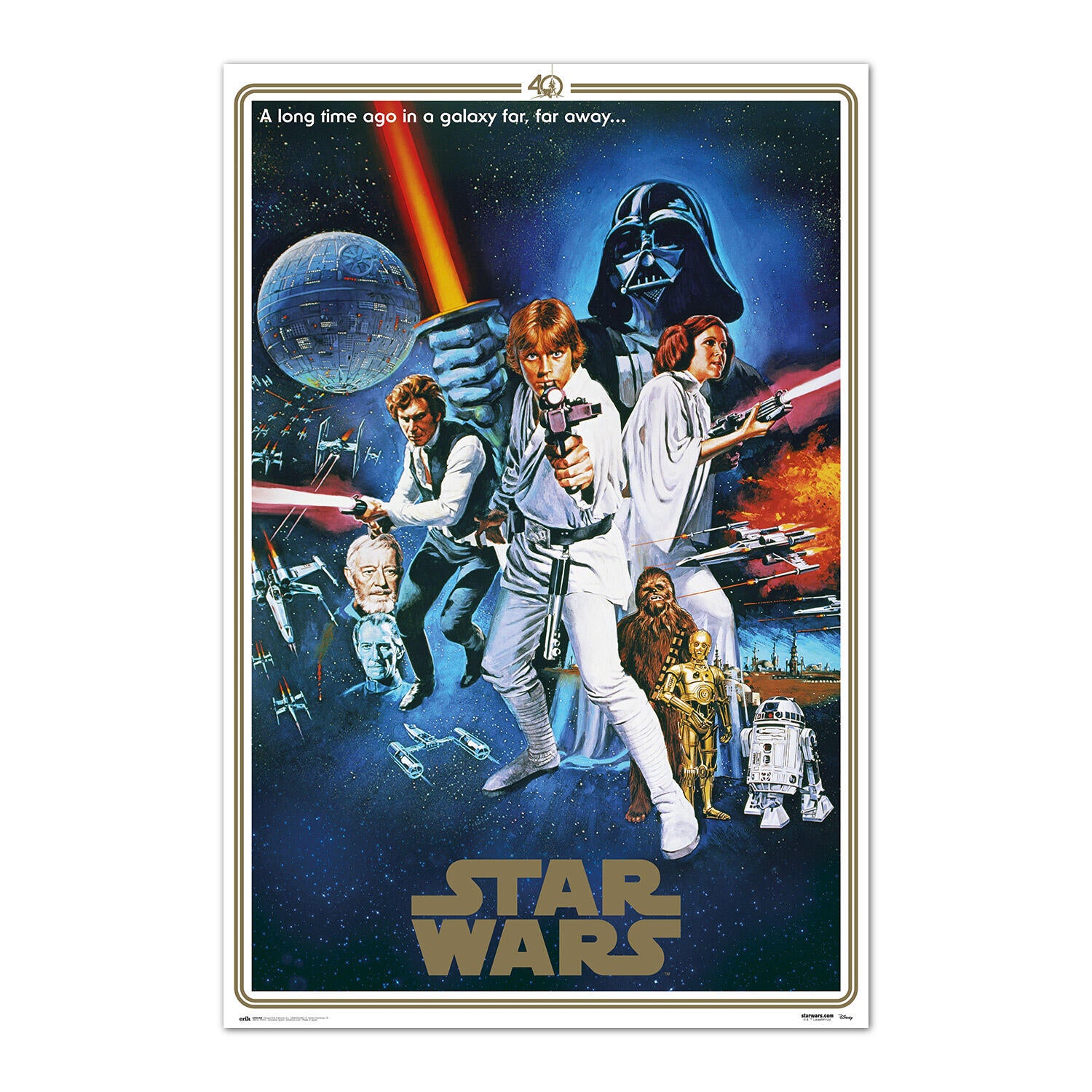 Póster Cine rectangular de 61 x 91.5 cm. Papel Star Wars multicolor - 2