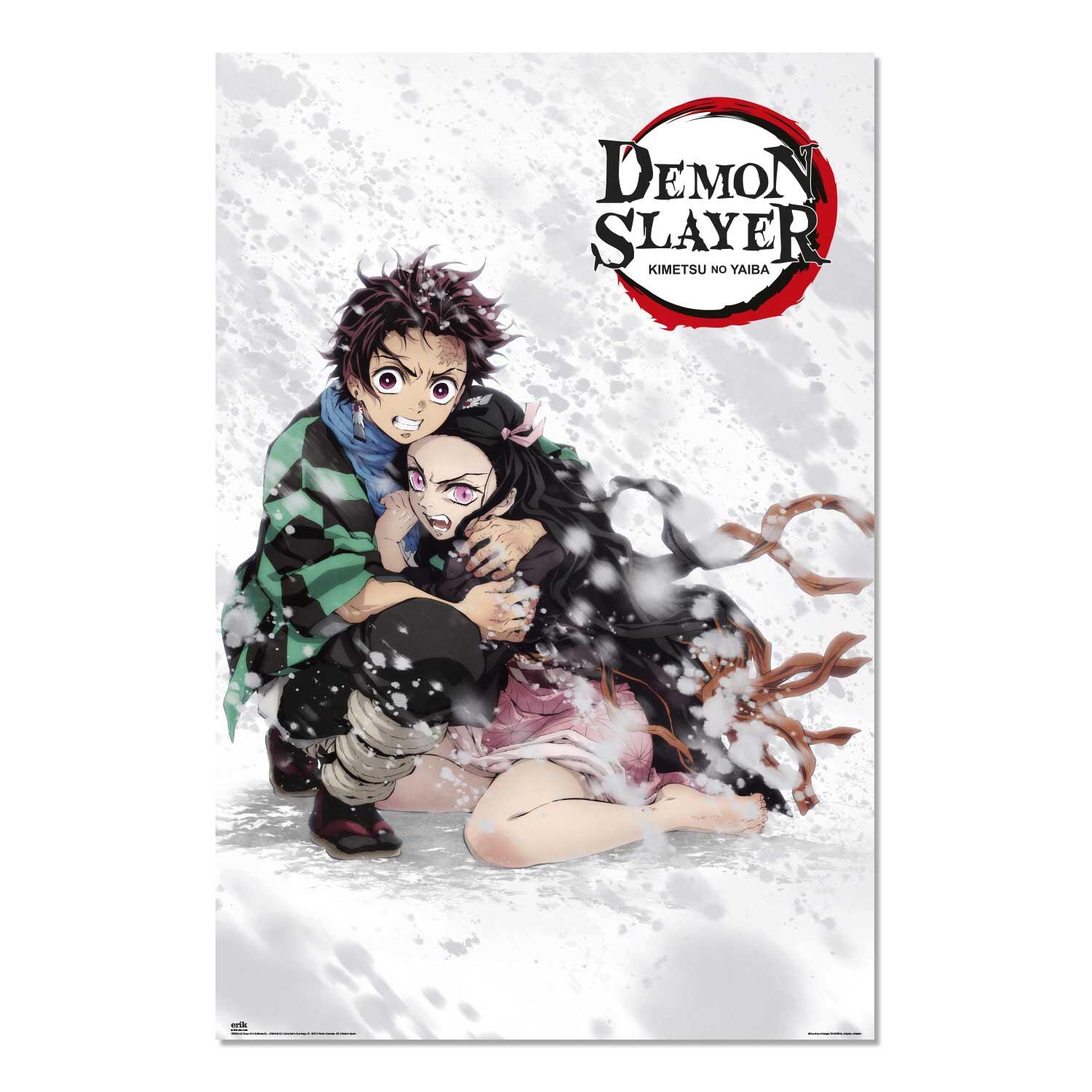 Póster Cine rectangular de 61 x 91.5 cm. Papel Demon Slayer Tanjiro y Nezuko multicolor - 2