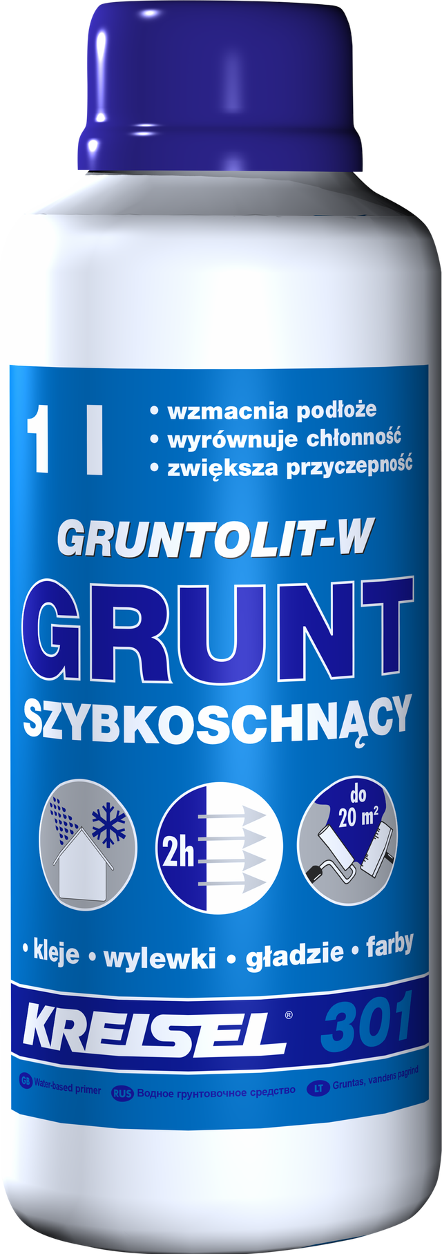 Środek gruntujący wodny Gruntolit-W 301 1 l Kreisel
