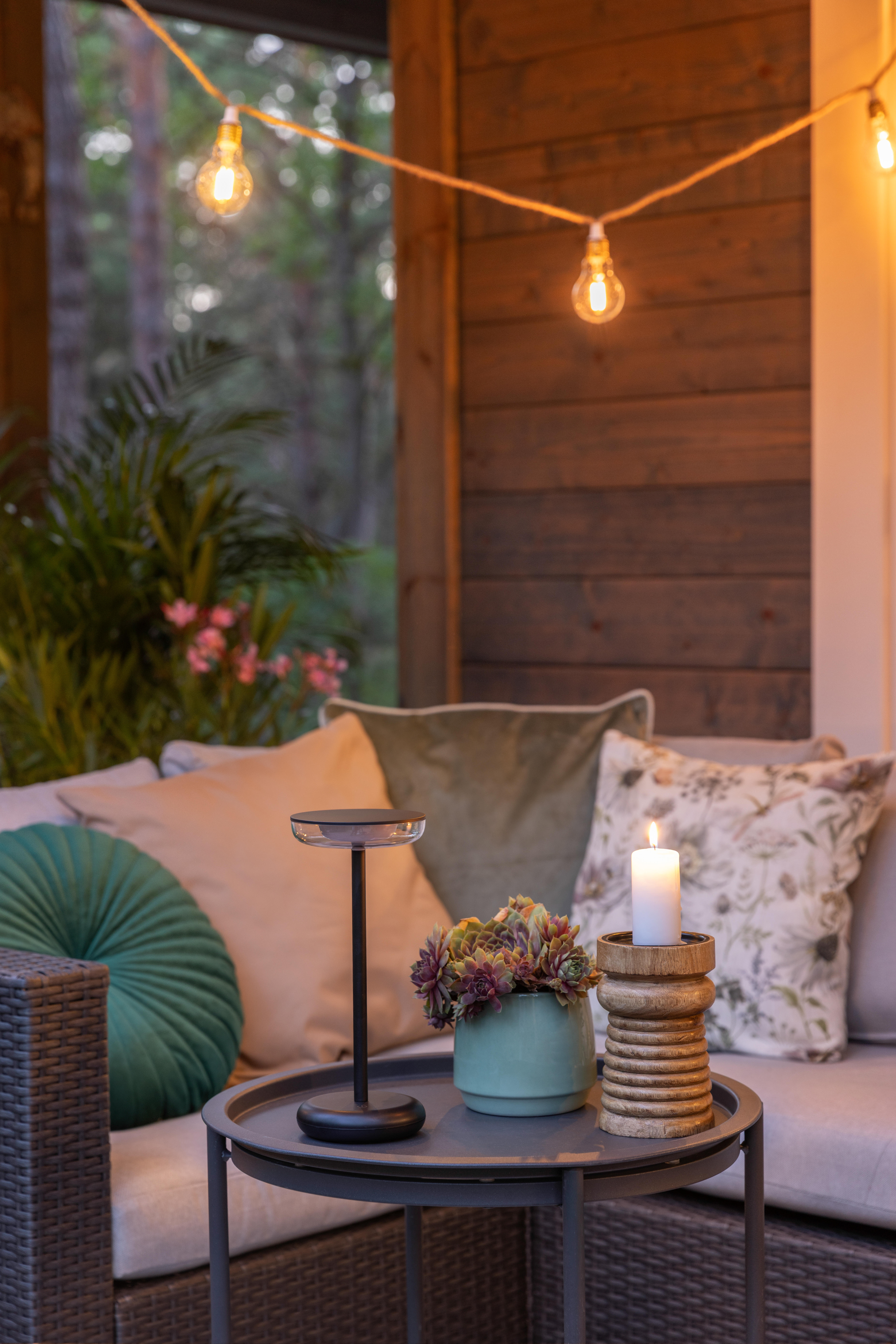 Stolik ogrodowy okrągły Mobis 45 cm antracytowy Naterial - 5