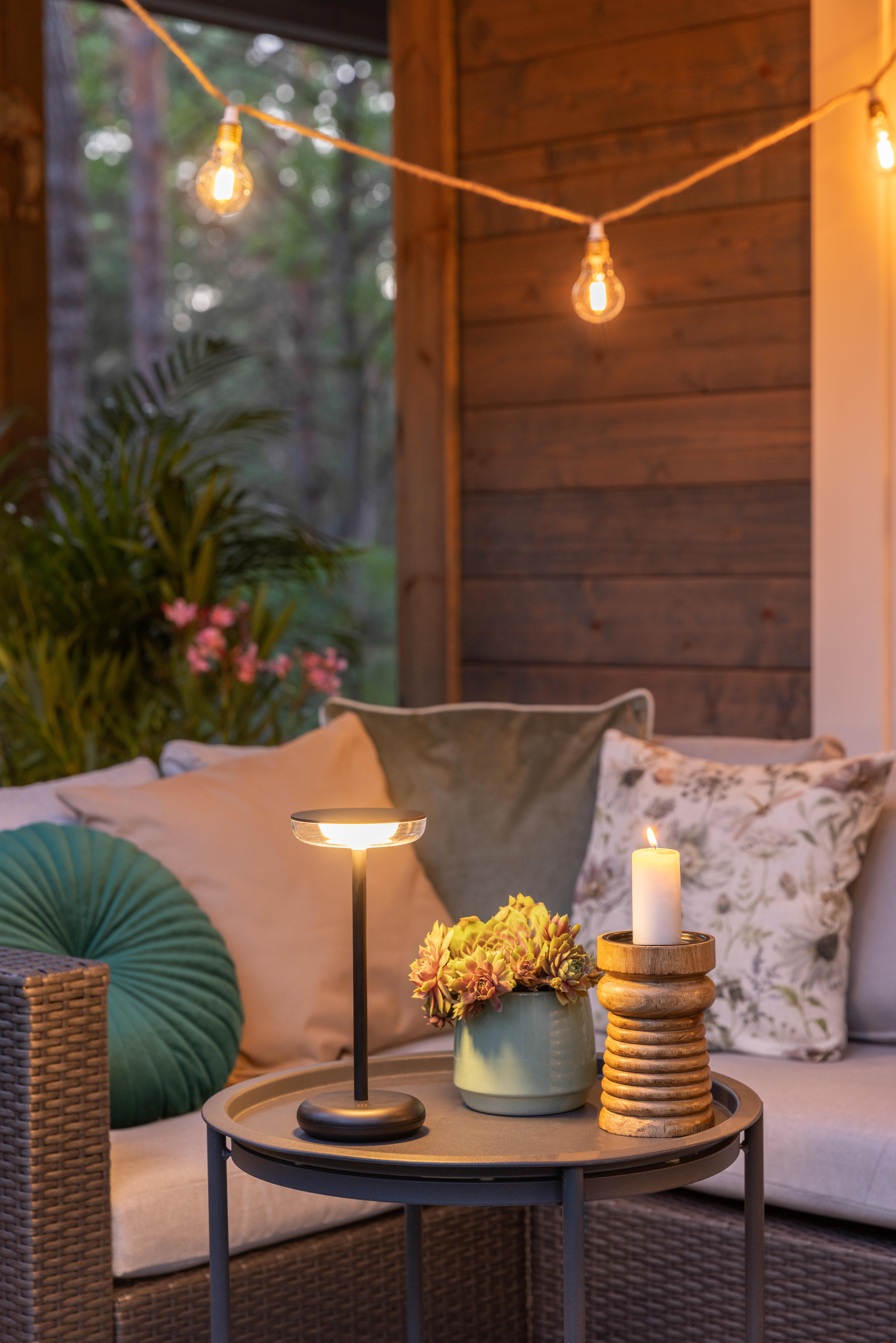 Stolik ogrodowy okrągły Mobis 45 cm antracytowy Naterial - 4