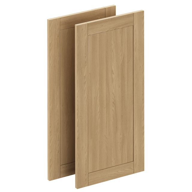 Pack 2 portas de cozinha para móvel de canto inferior carvalho 37x77 cm Delinia ID Chester
