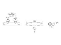 GRIFO TERMOSTATICO DE DUCHA T500 - 3