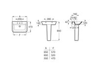 PEDESTAL PARA LAVABO ROCA GAP - 4