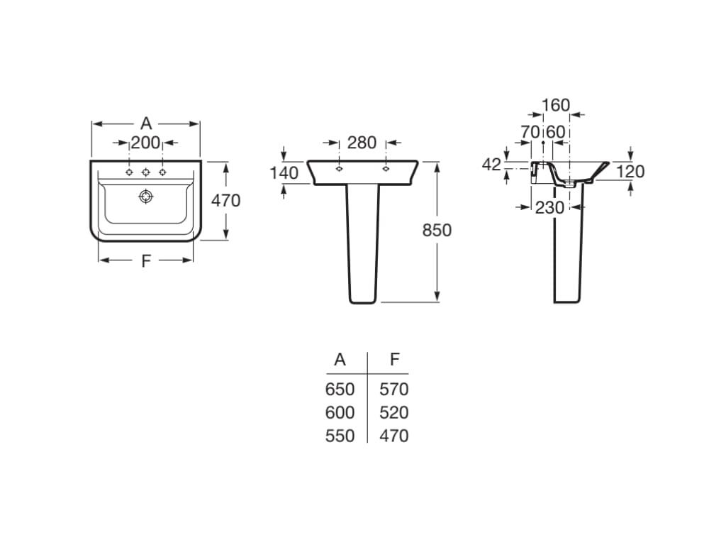 PEDESTAL PARA LAVABO ROCA GAP - 4