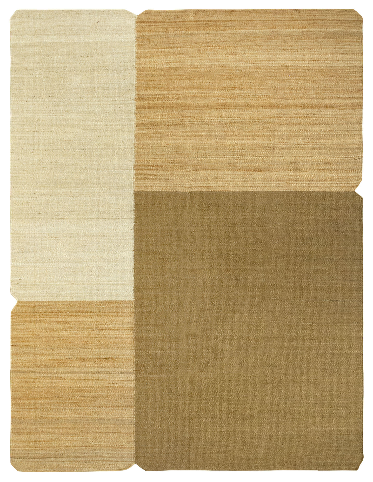 Alfombra yute marbella 160x230cm tejido plano takor nuevo oriente geométrico mezcla de colores naturales del yute y blanco