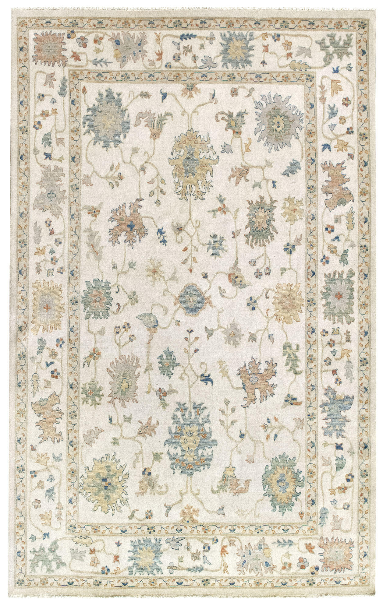 Alfombra lana gadea flor colores vivos 170x240cm