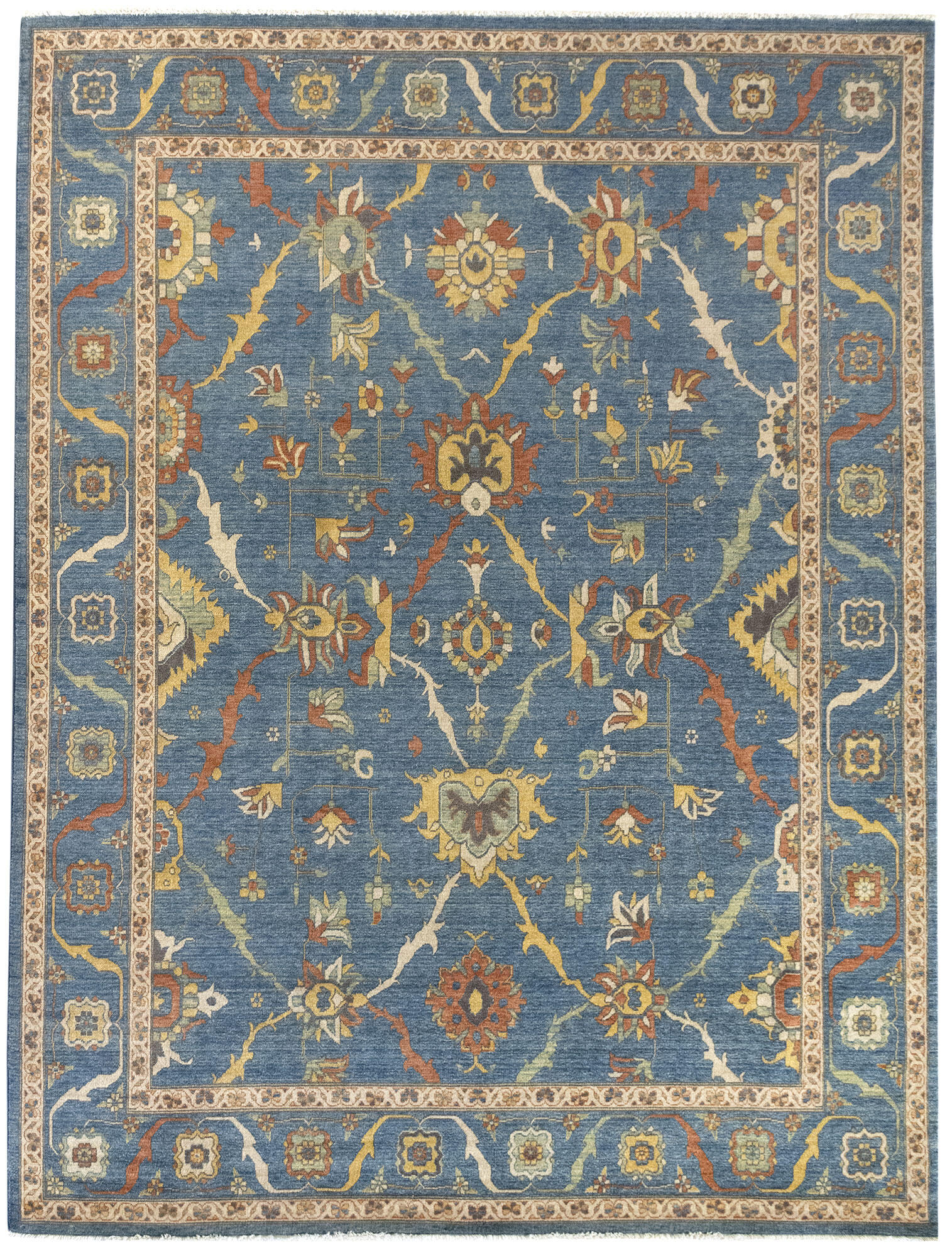 Alfombra lana pelo corto gadea flor colores vivos 170x240cm