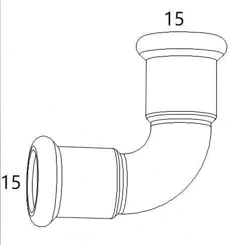 COUDE 90° DF Ø15MM EN CUIVRE A SERTIR - 2