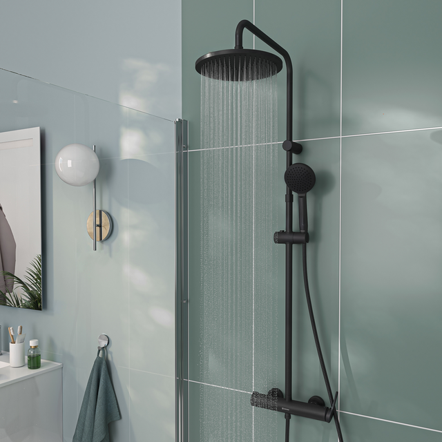 Columna de ducha monomando Sensea Essential negro