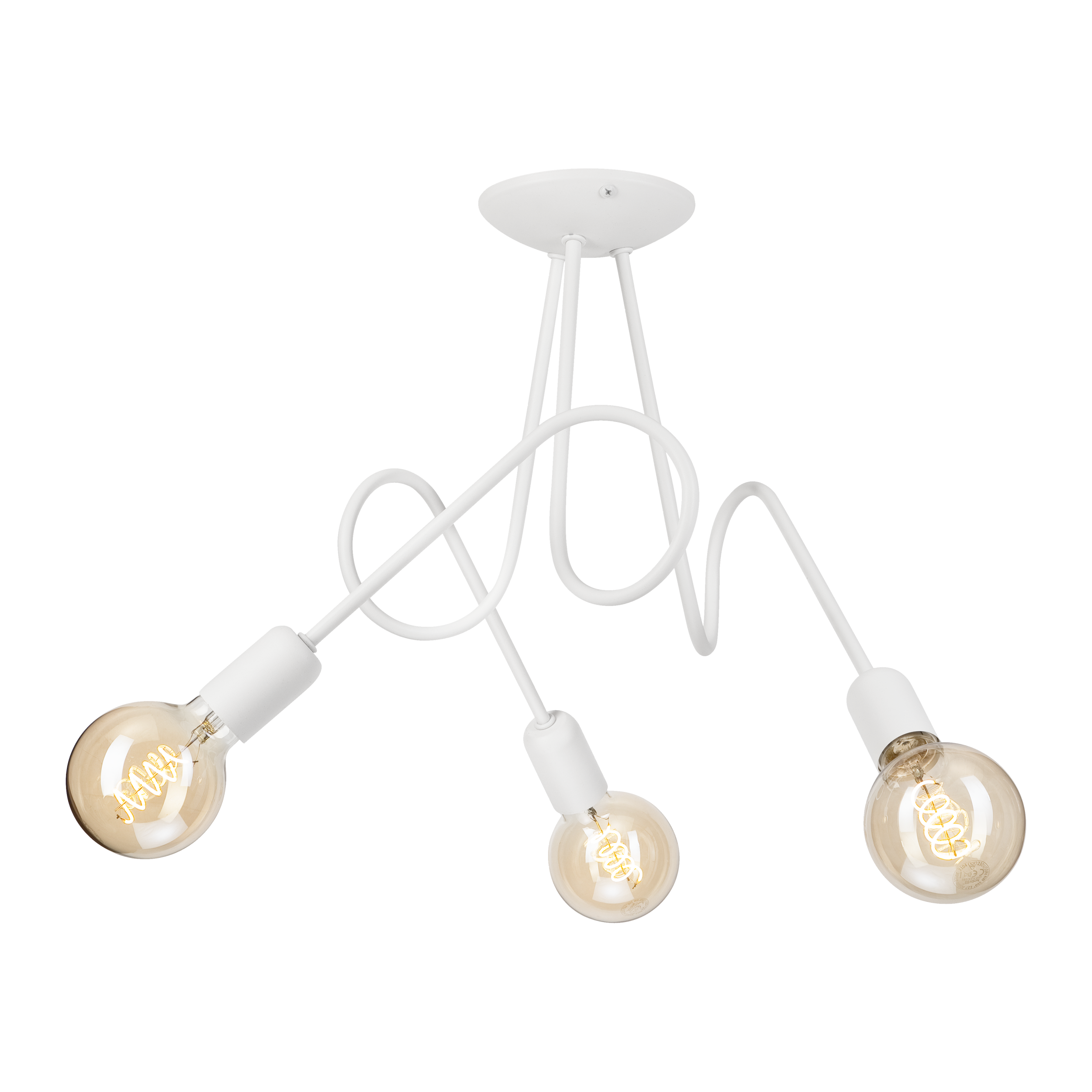 Lampa sufitowa Lizzy biała 3 x E27 Lamkur - 6