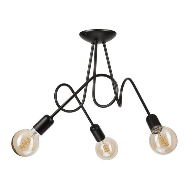 Lampa sufitowa Lizzy czarna 3 x E27 Lamkur