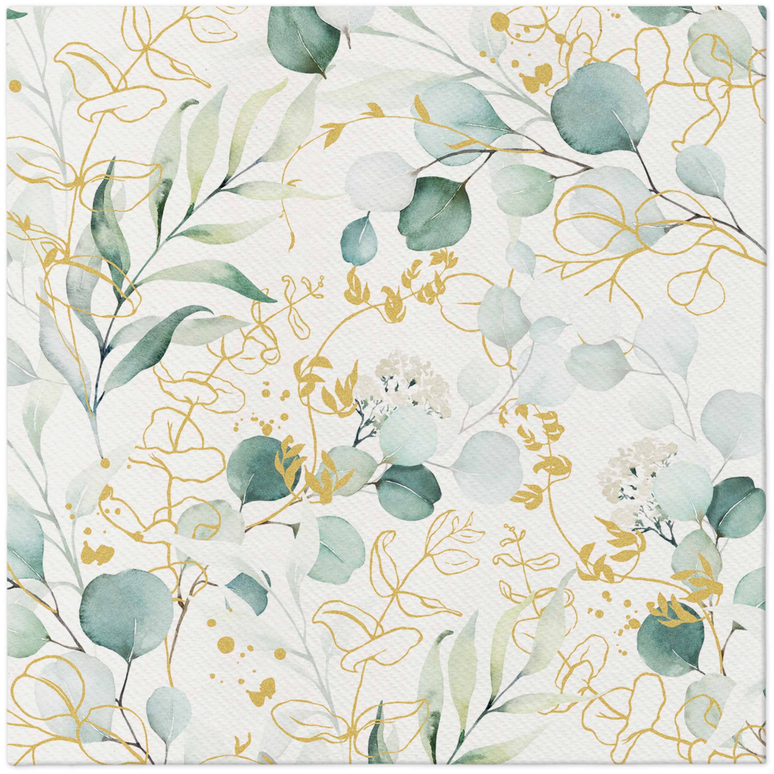 Serwetki Airlaid Złoty Eucalyptus 40 x 40 cm 12 szt.